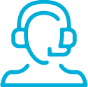 Products Icons Contact Center Blue